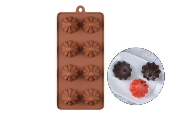 8 kpl silikonimuotti | Praliinimuootti, punainen multifärg multicolor