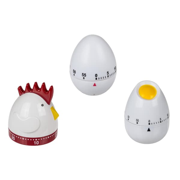 Eggklokke / Timer / Kjøkkentimer - Egg - Klokke Vit white