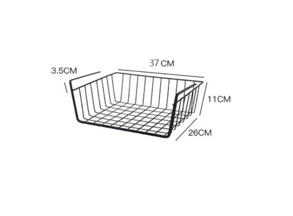 Hanging Storage Basket Under Kitchen Cabinet Divider, 37*26*11 Front Door