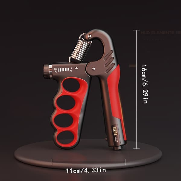 Adjustable Hand Trainer 5-100 kg with Counter Red