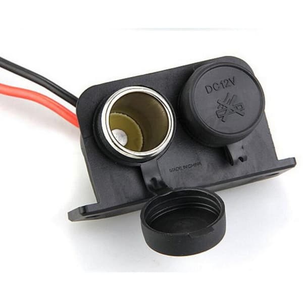 Cigarette Lighter Socket, Dual Hole, Waterproof, Marine Grade, 12V/24V DC Cigarette Lighter Plug, Socket for Cars and Boats