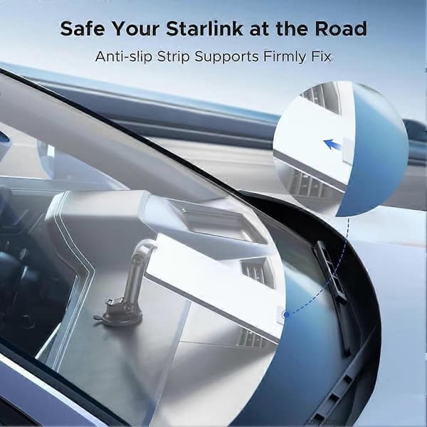 Til Starlink Mini Bilmontering til instrumentbræt Monteringssæt Klæbrig sugebase Vinkeljusterbar Sikkert hold