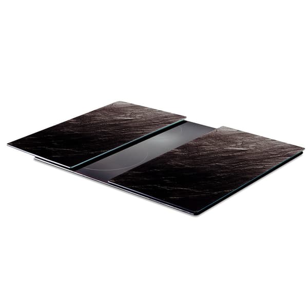 Skærebræt og komfurafdækning i glas 60x52 cm 2 stk.