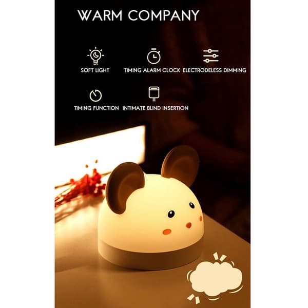 Cute Kids Clock Children Alarm LED Night Light Rechargeable Timer Countdown Student Alarm Clock Kids Home Decor