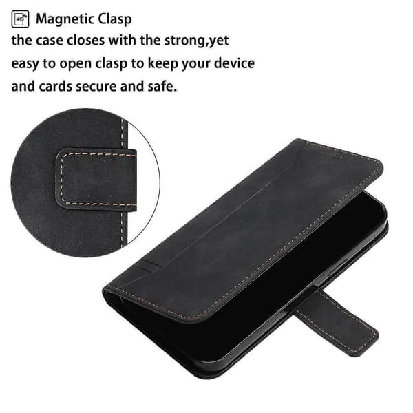 Magnetisk læderetui med pungstativ til Samsung Galaxy A23