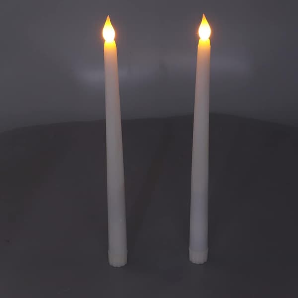2-pak flammefrit LED-lys (helt hvide), LED-kronelys, batteridrevne, LED-dekorationslys til fester, bryllupper