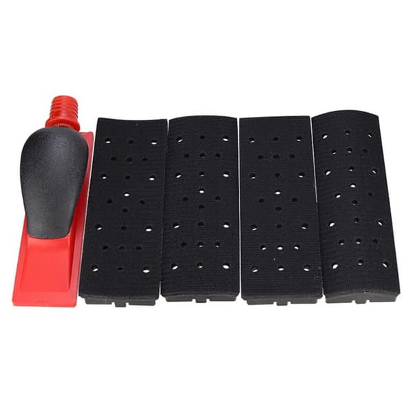 70x198mm Vacuum Sanding Block, 5-pack, Empty Disc Holder, Sandpaper, 4 Pcs Polishing Pads