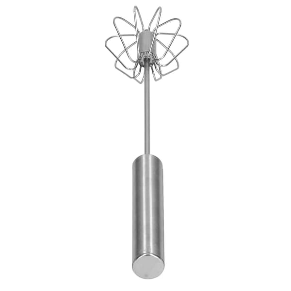 Stainless Steel Egg Whisk, Semi-Automatic Hand Mixer, 14 Inch, Small Egg Beater for Kitchen