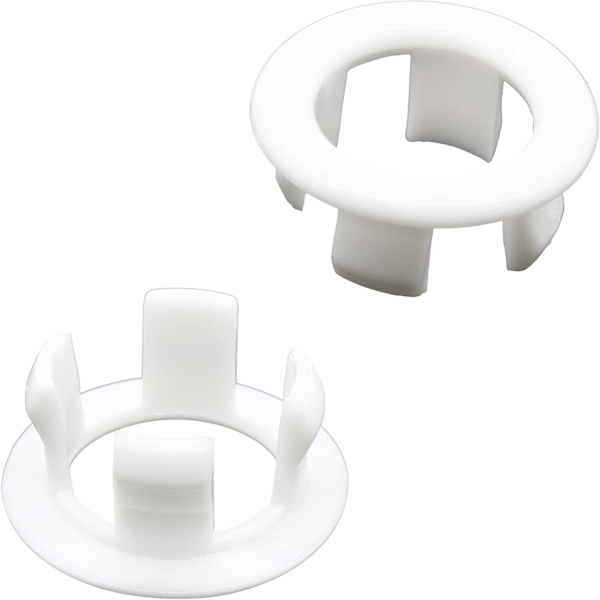 6 st diskbänksöverflödesring 6 st vit vit White