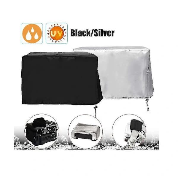 Dust Cover for Printer, Waterproof Covers, Waterproof and Anti-static Protection for Printer, Black 45*45*30cm Silver 50x40x30cm