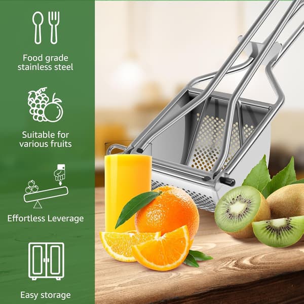 Lemon Squeezer, Stainless Steel Lemon Juicer, Handheld Press, Easy to Use and Clean, Suitable for Lemon Citrus