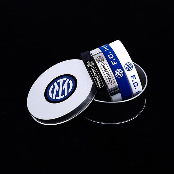 Fotbollsklubbs logotyp armband [rund ask] 4 armband [Inter Milan] 足球俱乐部队徽手环