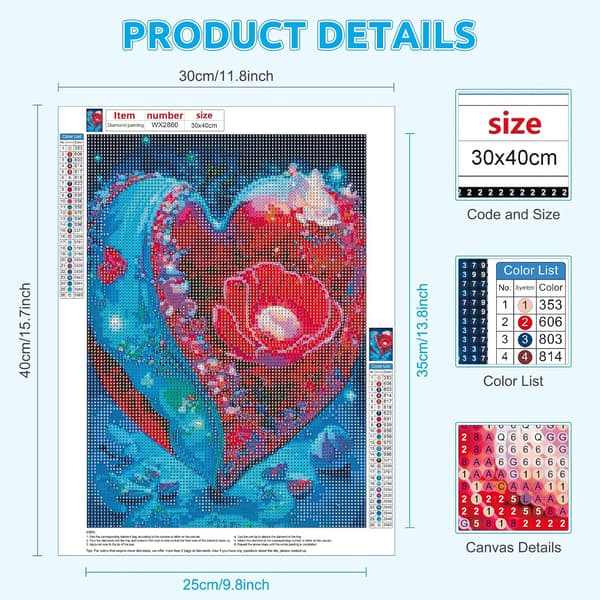 DIY 5D(34)30x40cm Diamantmalingssett for voksne, Diamantmaling