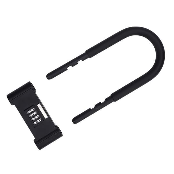 4-digit U-lock – Adjustable lock 120-150 mm – Heavy-duty lock for glass doors/bicycles