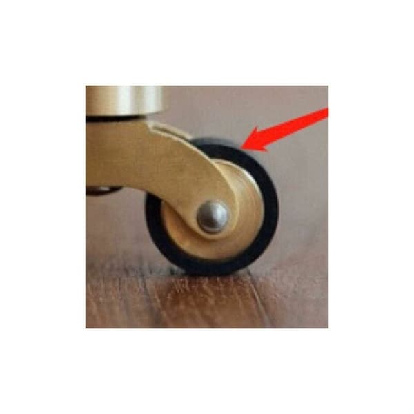Solid Brass Furniture Casters, 25mm Wheels, 150kg Load Capacity, with Threaded Spindle, Suitable for Piano Legs, Sofas, Tables, 4-Pack
