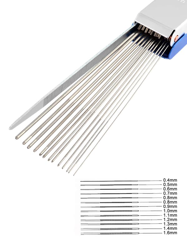 Guitar Saddle Slot File Saw Rods Slot Filing Kit Needle File Set Luthier Replacement Tool Tip Cleaning Files.