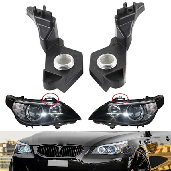 2 pcs Left and Right Headlight Bracket Repair Kit for 5 Series E60 E61 63126941478 63126942478[co]