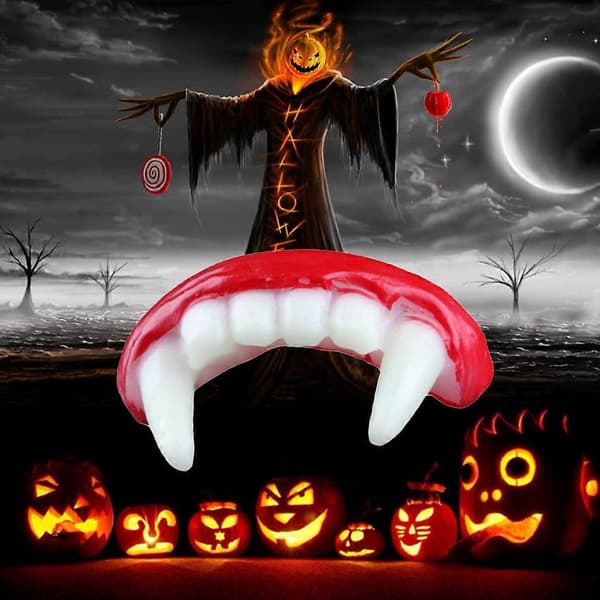 Børns Tricklegetøj Harpiks Halloween Vampyrtænder til alder 6+ Børn/Voksne-FA-