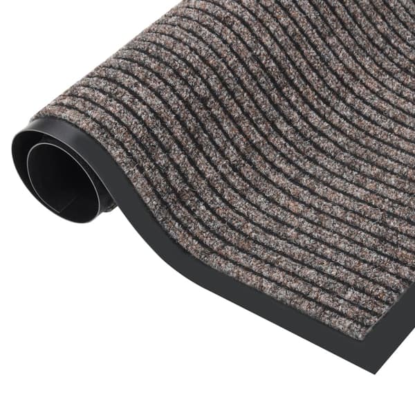 vidaXL Dørmåtte stribet beige 80x120 cm Beige beige