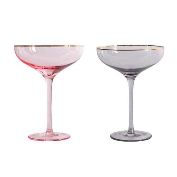 Udsøgte Cocktailglas Bar Glas Martini Glas Kop Bæger til Margaritas Sommerdrinks Champagne Lys til Grå Pi Pink Udgave 0830
