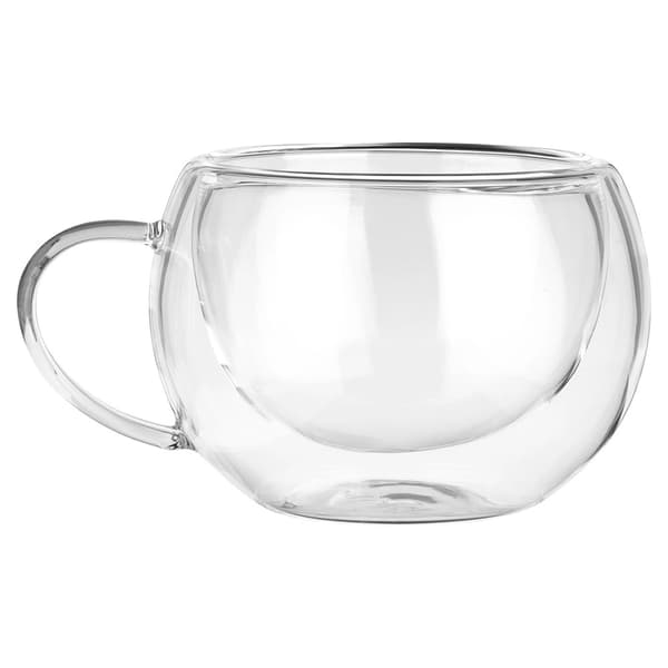 Dobbeltvæggede glas til kaffe og te, 280 ml, sæt med 2