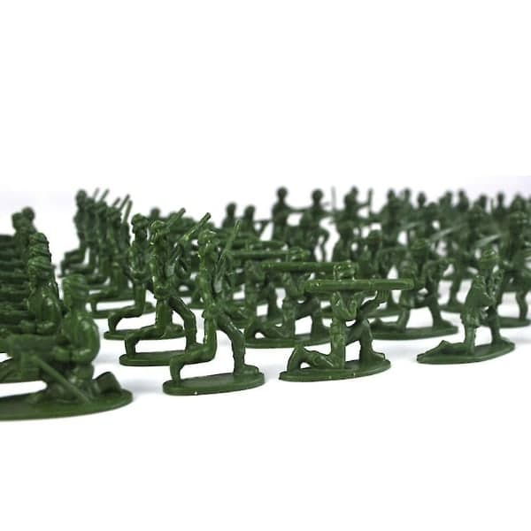 100 stk Miniaturesoldater Model Legetøjssæt Militær Hær Mænd Actionfigurer Legetøj