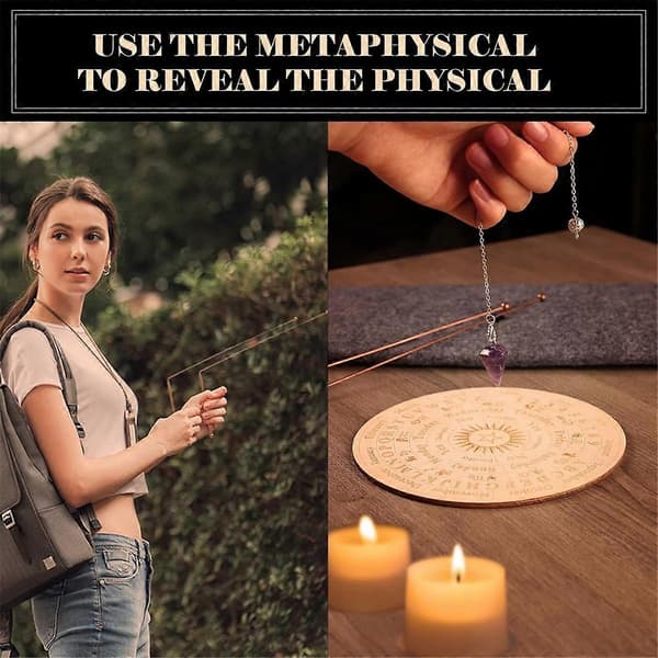 Copper Rod Spiritual and Divination Pendulum Mat Kit Compatible with Divination Water, Energy Leakage[LD]