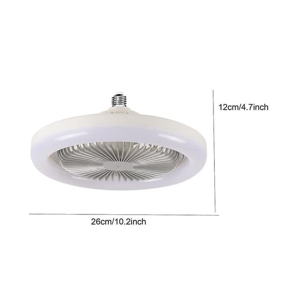 30W Ceiling Fan With Integrated E27 Lamps Remote Control Ceiling Lighting Bedroom Living Room Switch Contr-C