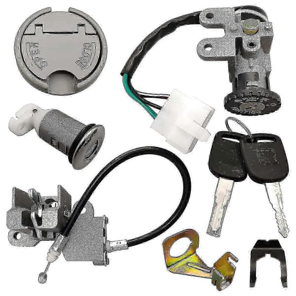 GY6 50cc Scooter Essential Lock Set Tändning & Bränsletanklock-JJ