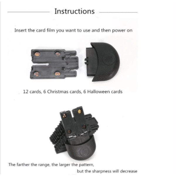 Magic Light Projector with 12 Interchangeable Motifs 800