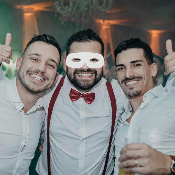 Maskeradeblanko 20 stk. hvide papirmasker til gør-det-selv Halloween-håndværk