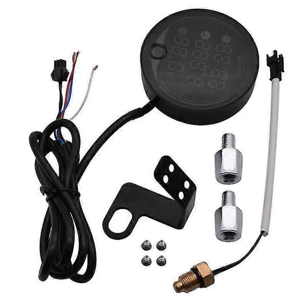 5 in 1 Motorcycle Water Temperature Gauge USB Rechargeable Time Voltmeter LED Night Vision Meter with