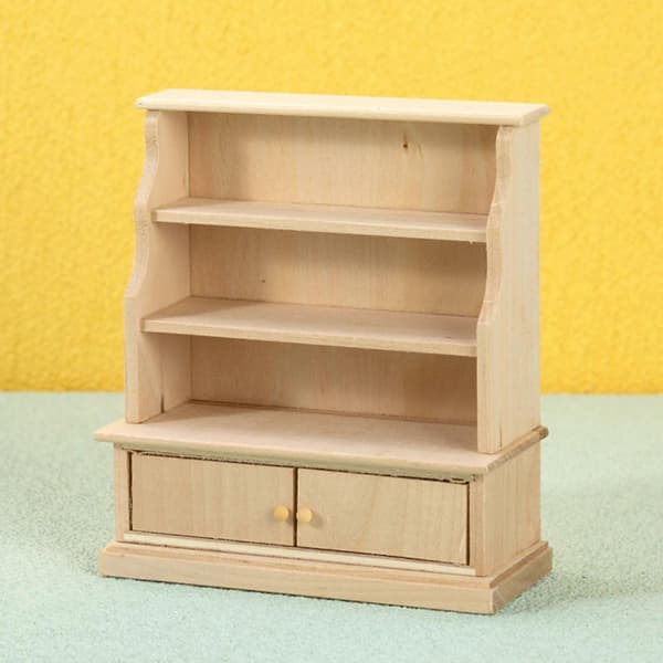 Miniatyrskåp Bokhylla för 1/12 Dockhus Rumslåda Dekoration Prydnader
