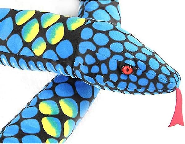 Giant Anaconda Plush Snake, Blue, 110 inches