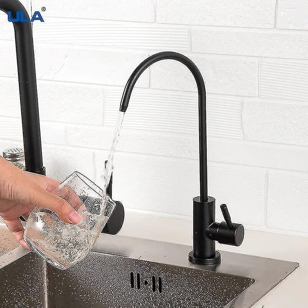 Ula Vattenrenare Kran Dricksvatten Omvänd Osmos Kök Svart Kran Med Filter Rostfritt Stål 1/4