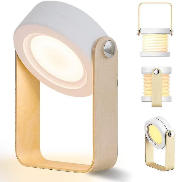 Foldable Table Lamp, Child-Safe Night Light Portable Desk Bedside Lamp Touch Control for Bedroom Lamps, 3 Modes