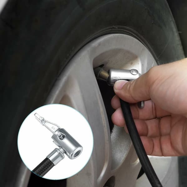 2 stycken däckpumpningsslang, 35 ventildäckpumpningsslang, cykelpumpslang, bilventiladapter, bildäckventil luftgummislang