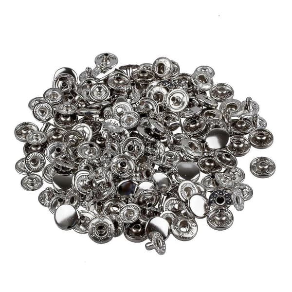 50 Set Metal No-Sew Snap Fasteners Popper 10mm