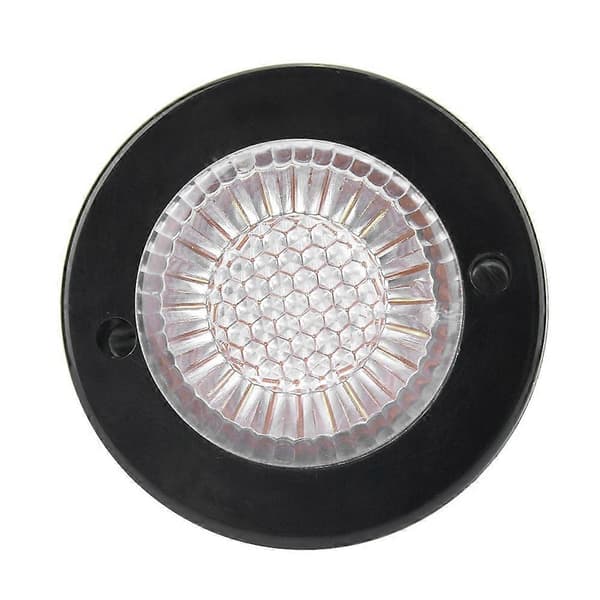 24V Mini Round Side Marker Light Signal Indicator Position Lamp for Trailer Truck (White)