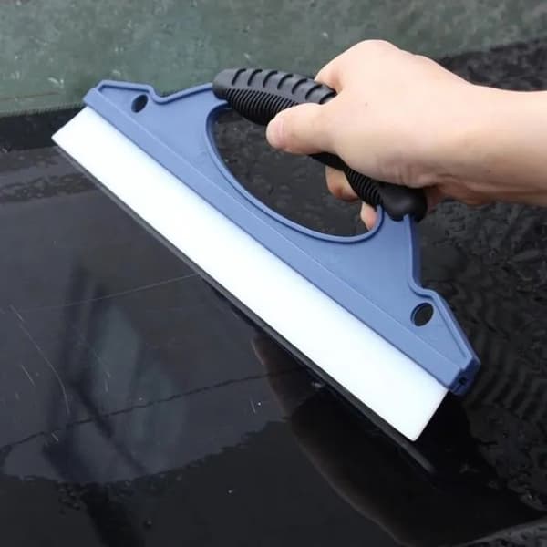 2-piece Window Scraper Set, Silicone Blade, for Car, Bathroom, Glass, Windows, Shower Door, Blue, 30*9.5*2cm