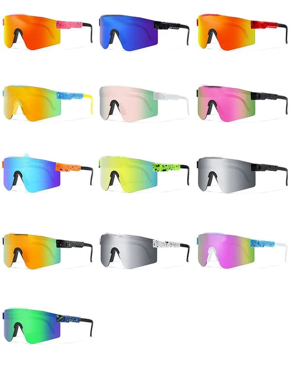 Twooo 1147 Vipers aurinkolasit Designer Ylisuuret pyöräilylasit Miehet Ulkoilu Urheilu Aurinkolasit
