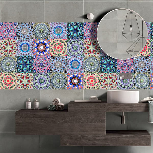 20 ark (15 x 15 cm) Mandala Veggdekor - PVC - Vanntett (stil 6)