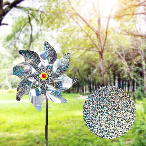 Bird Repellent Windmill Reflective Colorful Windmill to Deter Birds
