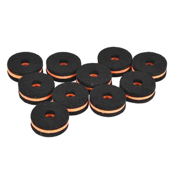 10 pcs 35 mm Black Orange Cymbal Stand Felt Protection Sleeve Replacement