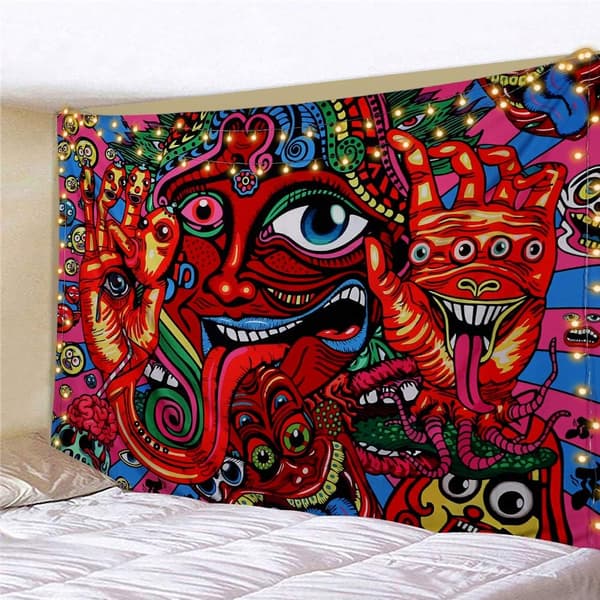 Psychedelic Arabic Tapestry Hippie Tapestry