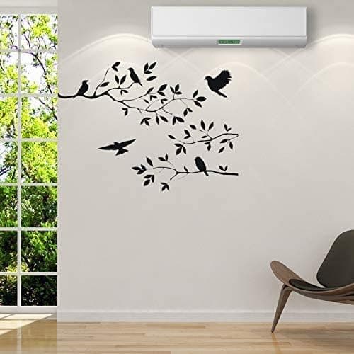 Removable PVC Wall Decals for Kids Room Decor, Tree Branch Pattern, Black, 60*30cm