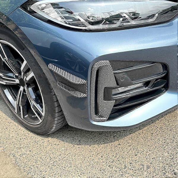 Bil Front Bumper Splitter Tåkelys Trim Karbonfiber Look