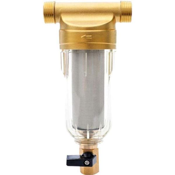 Sedimentvannfilter, Gjenbrukbart filter, Eksternt forfilter sedimentfilter, Vannforfilter for brønnvannrør (1/2\") Lefou, DEBUNS