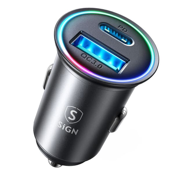 SiGN Mini Billader i Metal 60W, med USB-C og USB-A