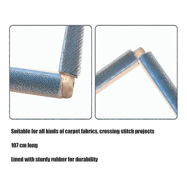 Punch Nålram, 100 cm Gripplist Matta Tyg Hooking Grippram Kvadratisk Tuftningsram för Tuftningsram